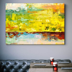 Tablou abstract galben