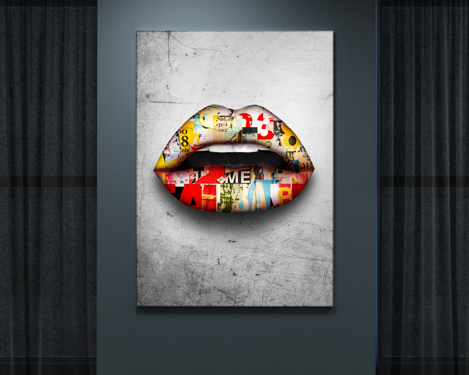 Tablou canvas cu buze