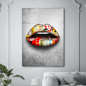 Tablou canvas cu buze