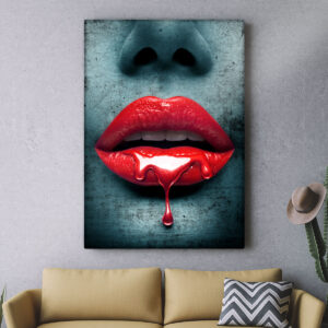 Tablou Red sticky lips