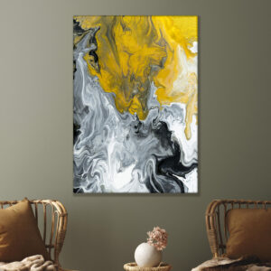 Tablou abstract auriu